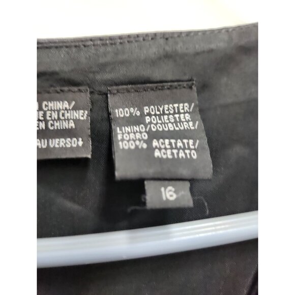 VTG Liz Claiborne Night Womens Maxi Dress Size 16 Black Short Sleeve Cocktail - Picture 6 of 8